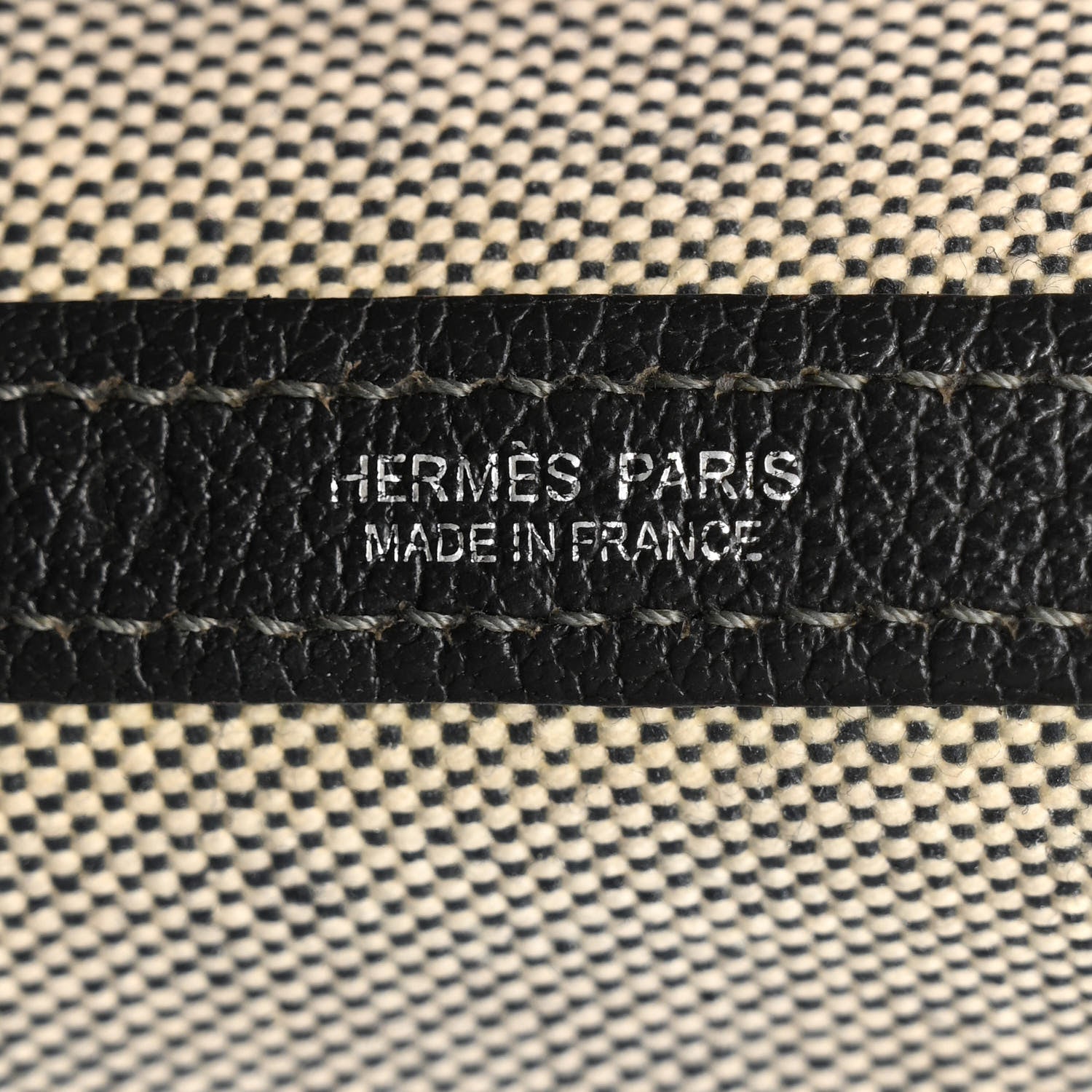 Hermes Twill H Negonda Garden Party 36 MM Tote Ecru Black 6 of 13