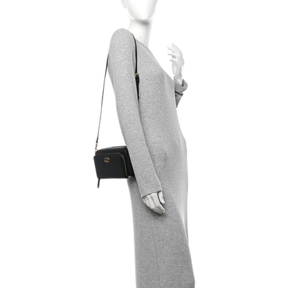 Christian Dior Grained Calfskin Caro Double Pouch Black 2 of 8