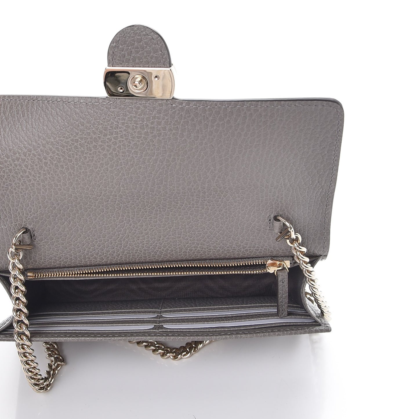 Dollar Calfskin Interlocking G Chain Wallet Loess