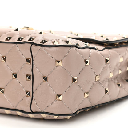 Valentino Garavani Nappa Medium Rockstud Spike Shoulder Bag Poudre 9 of 9