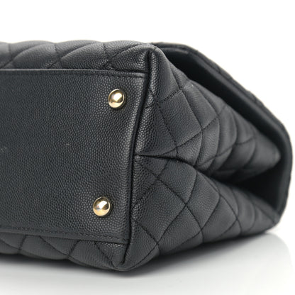Chanel Caviar Quilted Small Coco Handle Flap Black 9 of 14