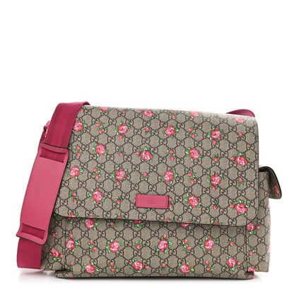 Gucci GG Supreme Monogram Rose Bud Diaper Bag Pink 1 of 15