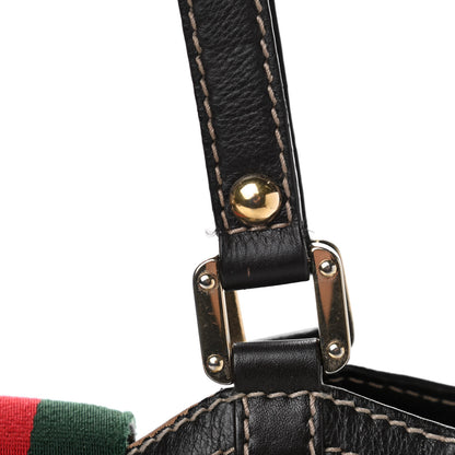 Gucci Monogram New Ladies Web Tote Dark Brown 9 of 9