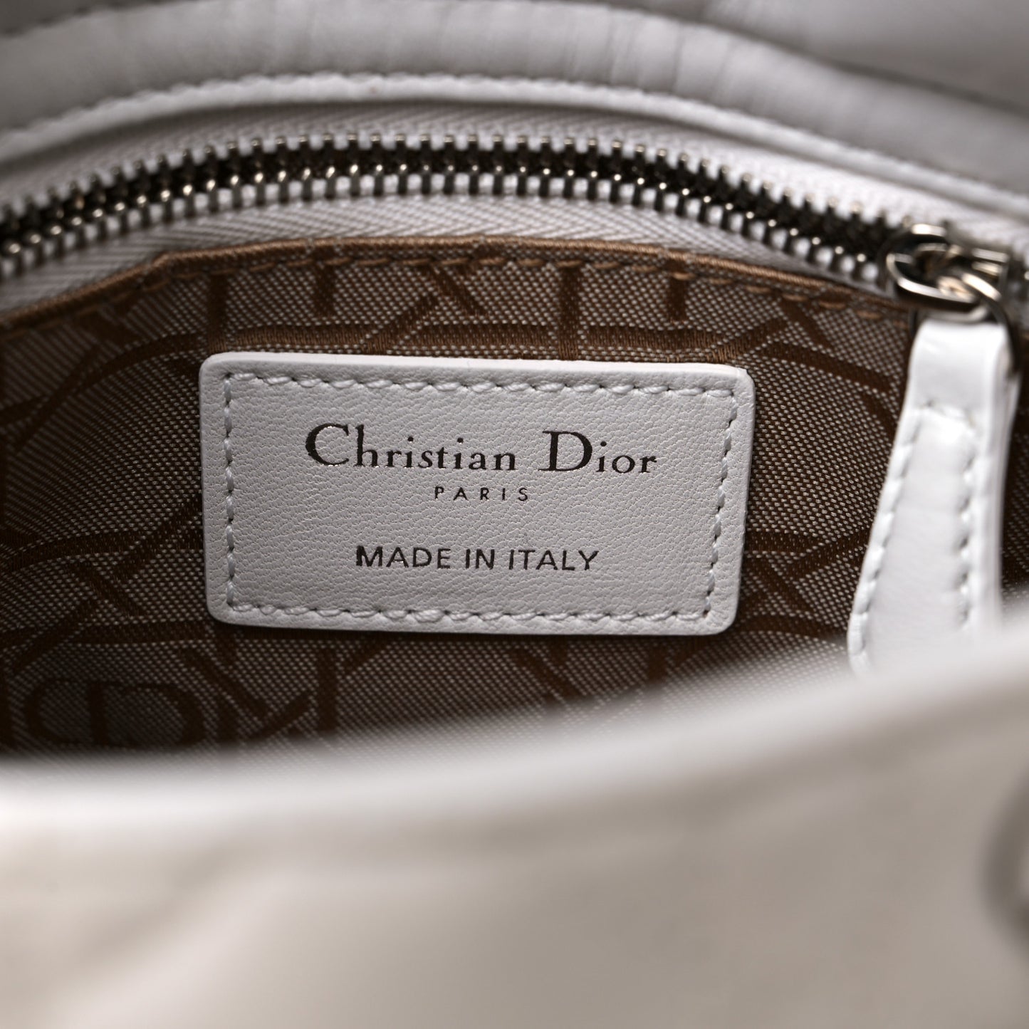 Lambskin Cannage Mini Lady Dior White