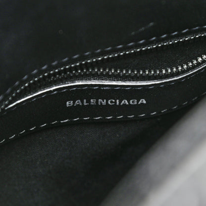 Balenciaga Calfskin Crocodile Embossed S Rivet Ville Top Handle Bag Black 6 of 12