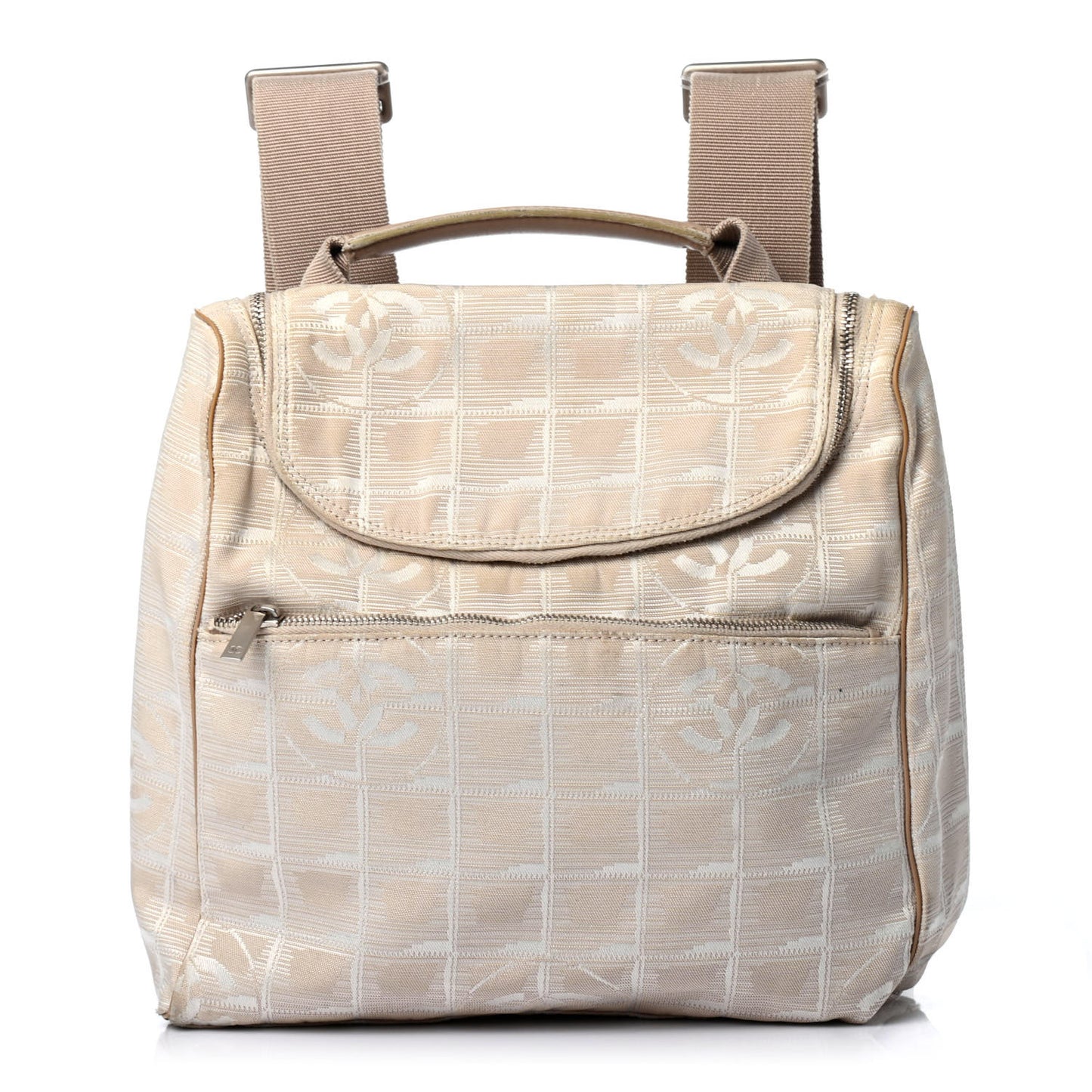 Nylon Travel Backpack Beige