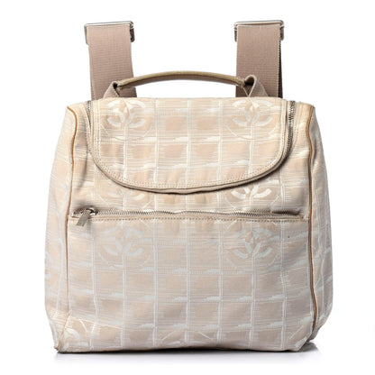 Chanel Nylon Travel Backpack Beige 1 of 9