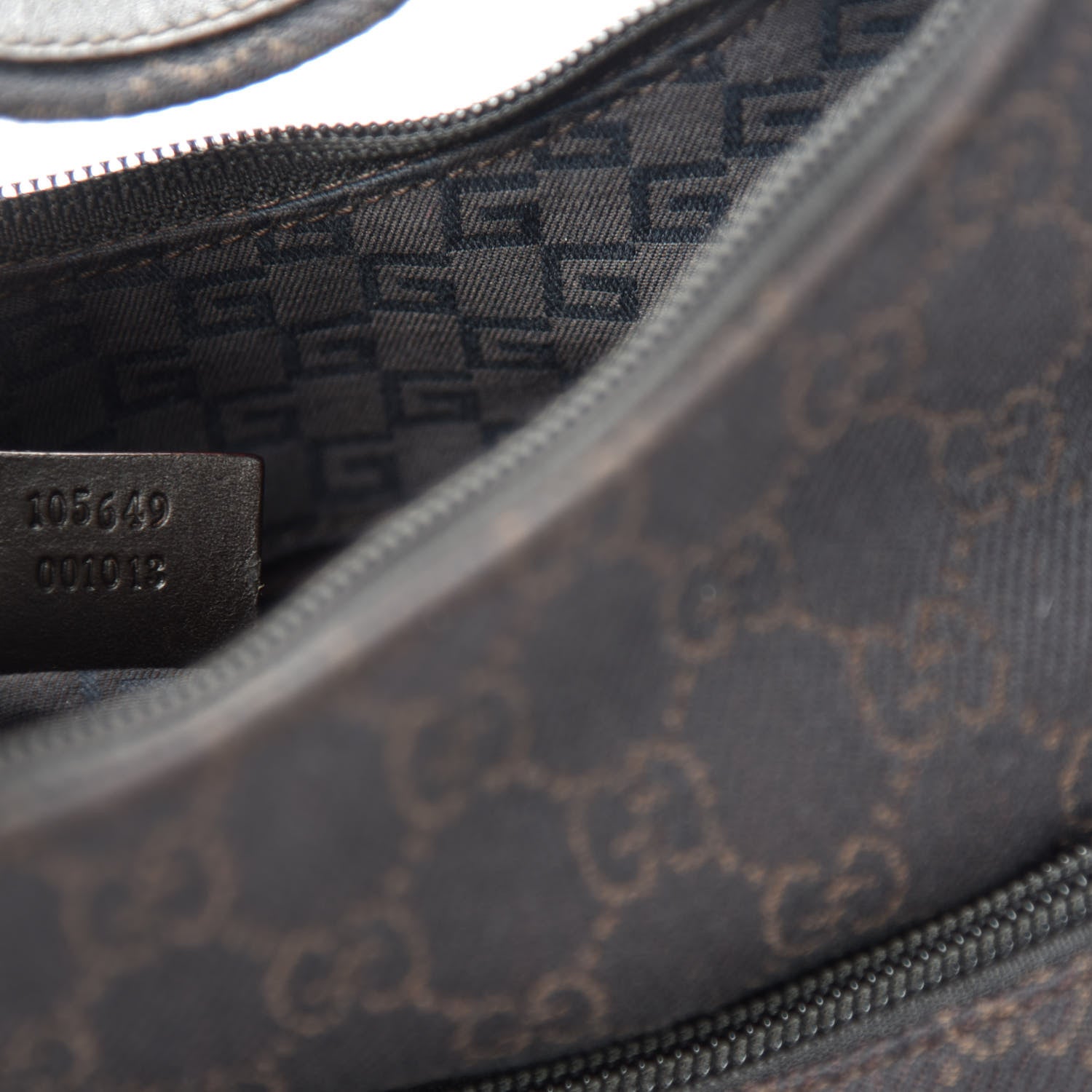 Gucci Denim Monogram Small Hobo Dark Brown 13 of 14