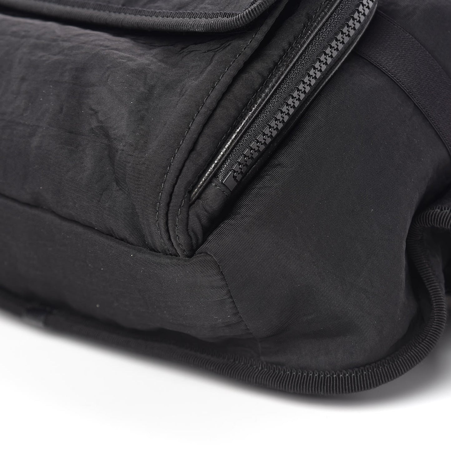 Nylon 80s Logo Patch Belt Bag Black