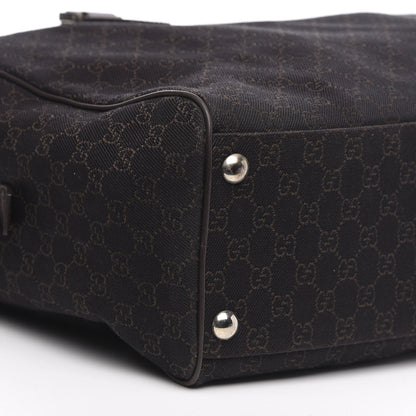 Gucci Denim Monogram Large Carry On Duffle Dark Brown 7 of 8
