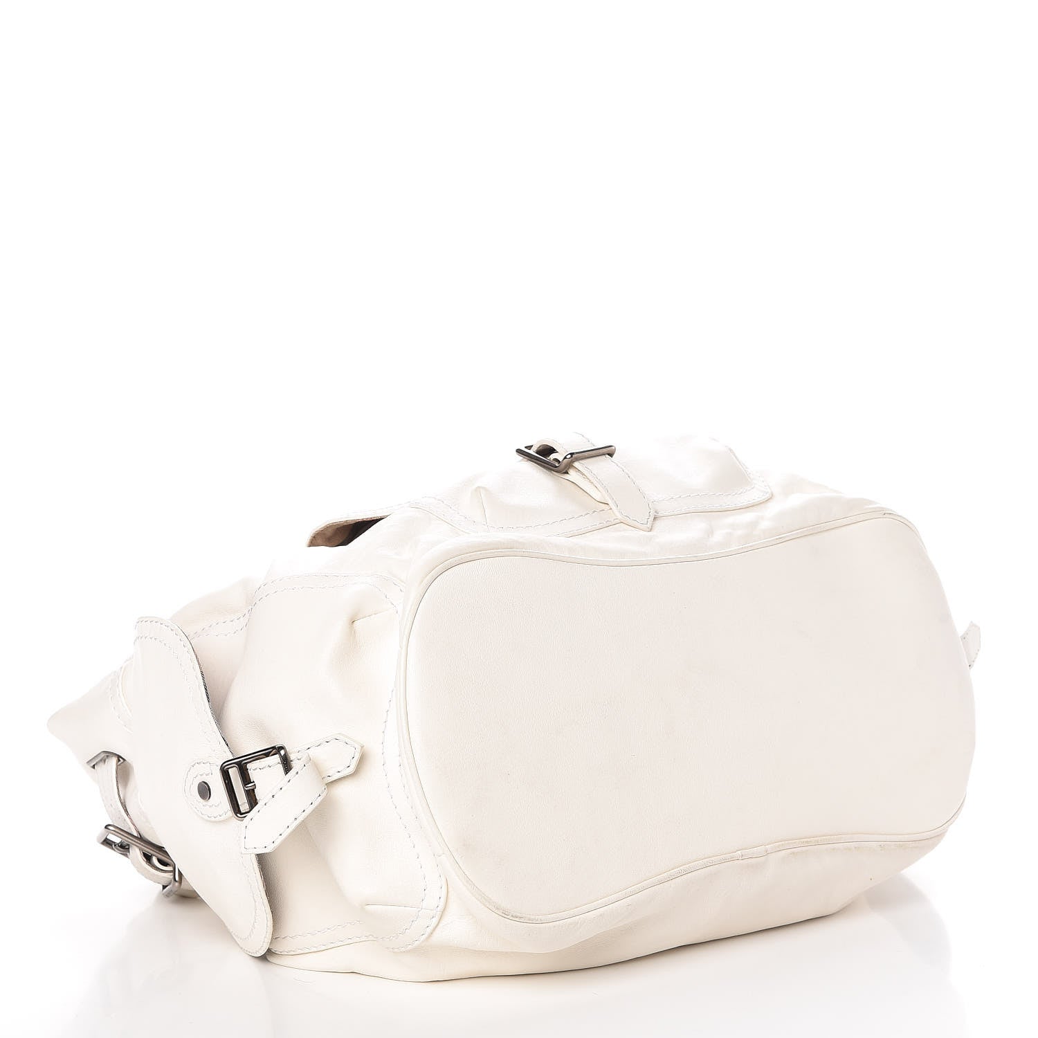 Burberry Calfskin Pocket Shoulder Bag White 4 of 6