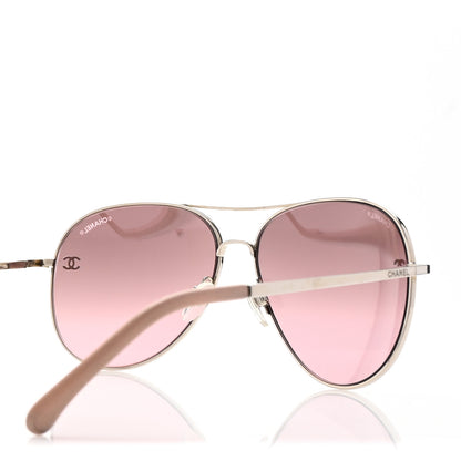 Chanel Aviator CC Sunglasses 4189-T-Q Pink 4 of 8