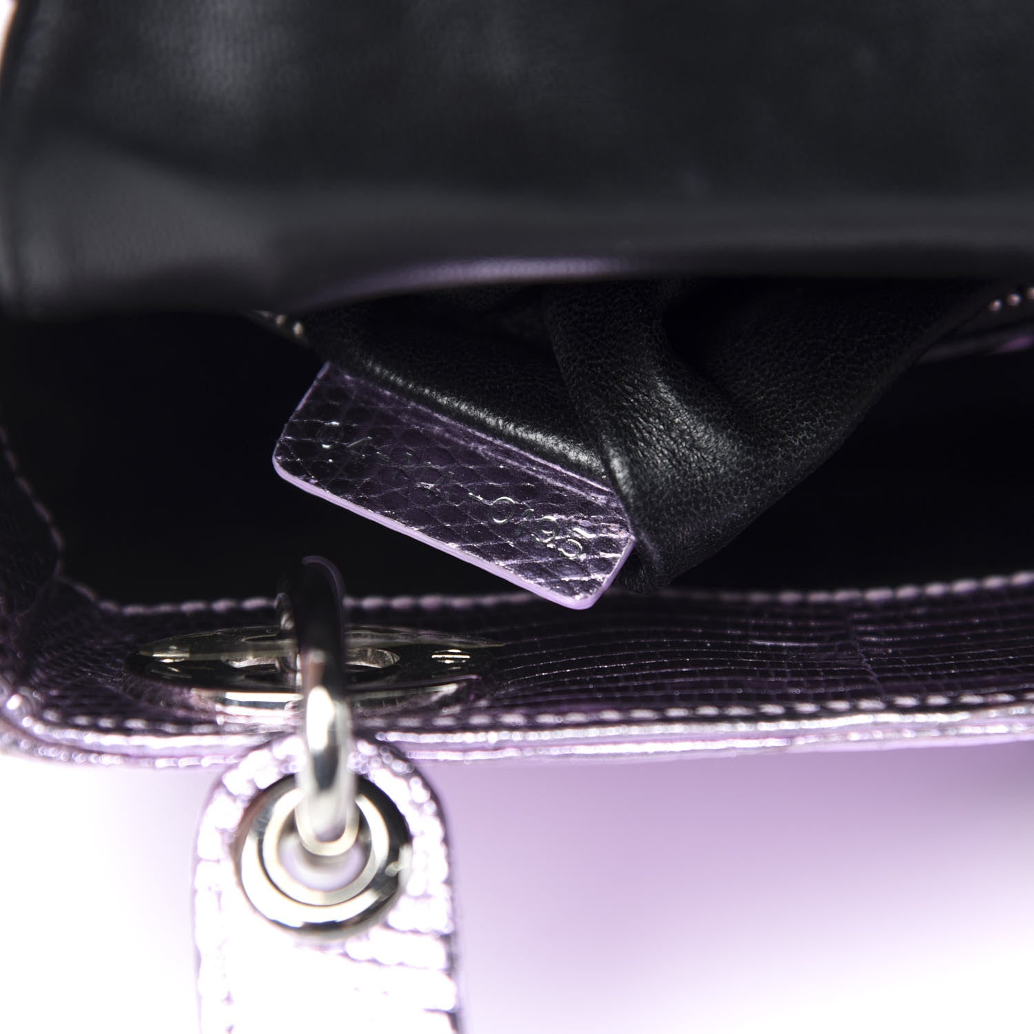 Christian Dior Metallic Lizard Mini Lady Dior Pink 10 of 11