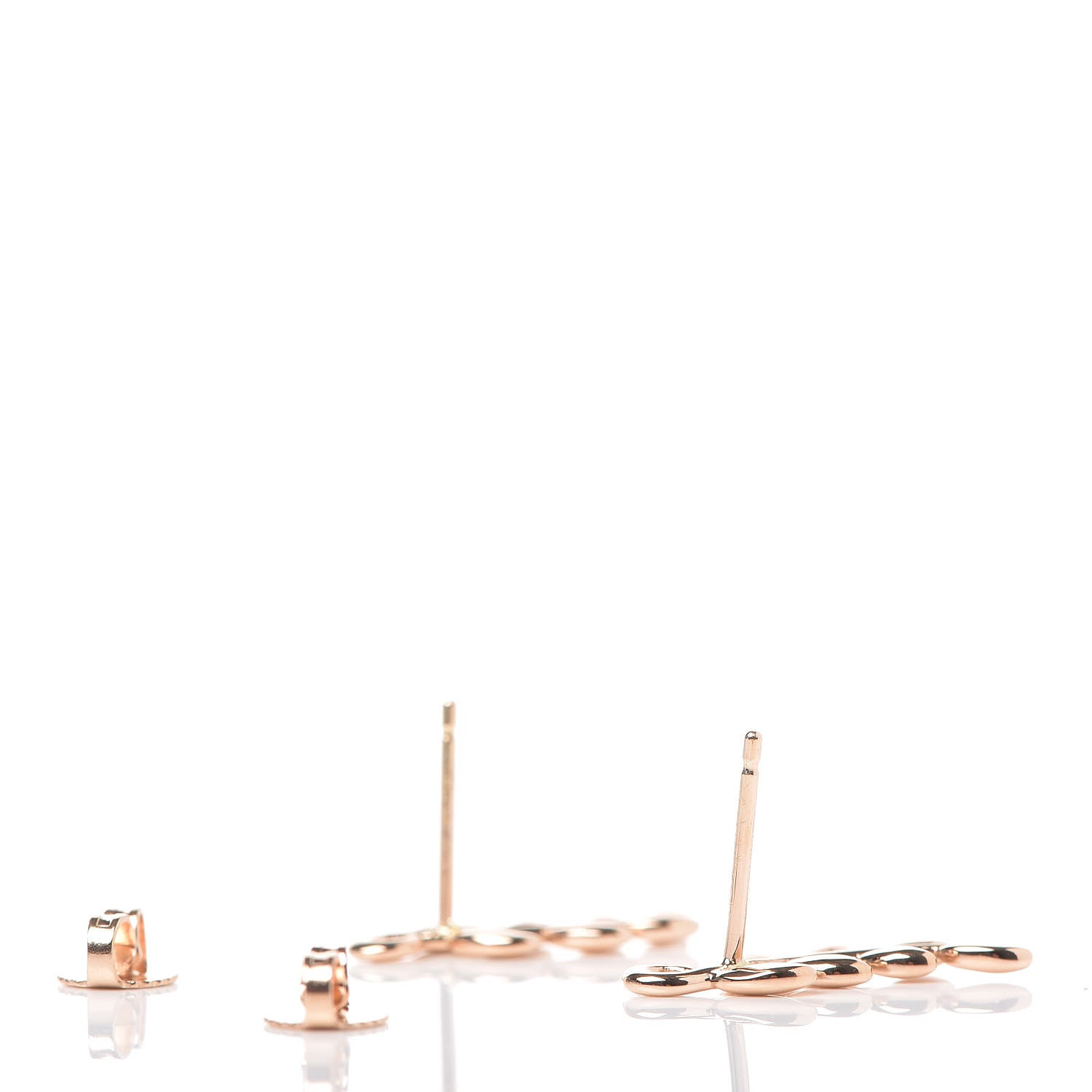 Tiffany 18K Rose Gold Paloma Picasso Olive Leaf Climber Earrings 3 of 5