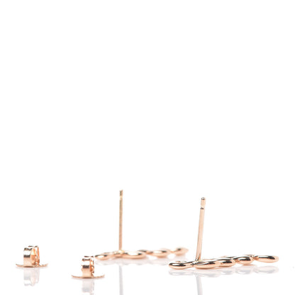 Tiffany 18K Rose Gold Paloma Picasso Olive Leaf Climber Earrings 3 of 5