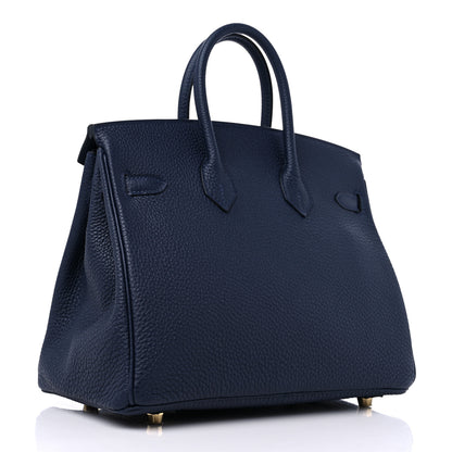 Hermes Togo Birkin 25 Bleu Nuit 3 of 10