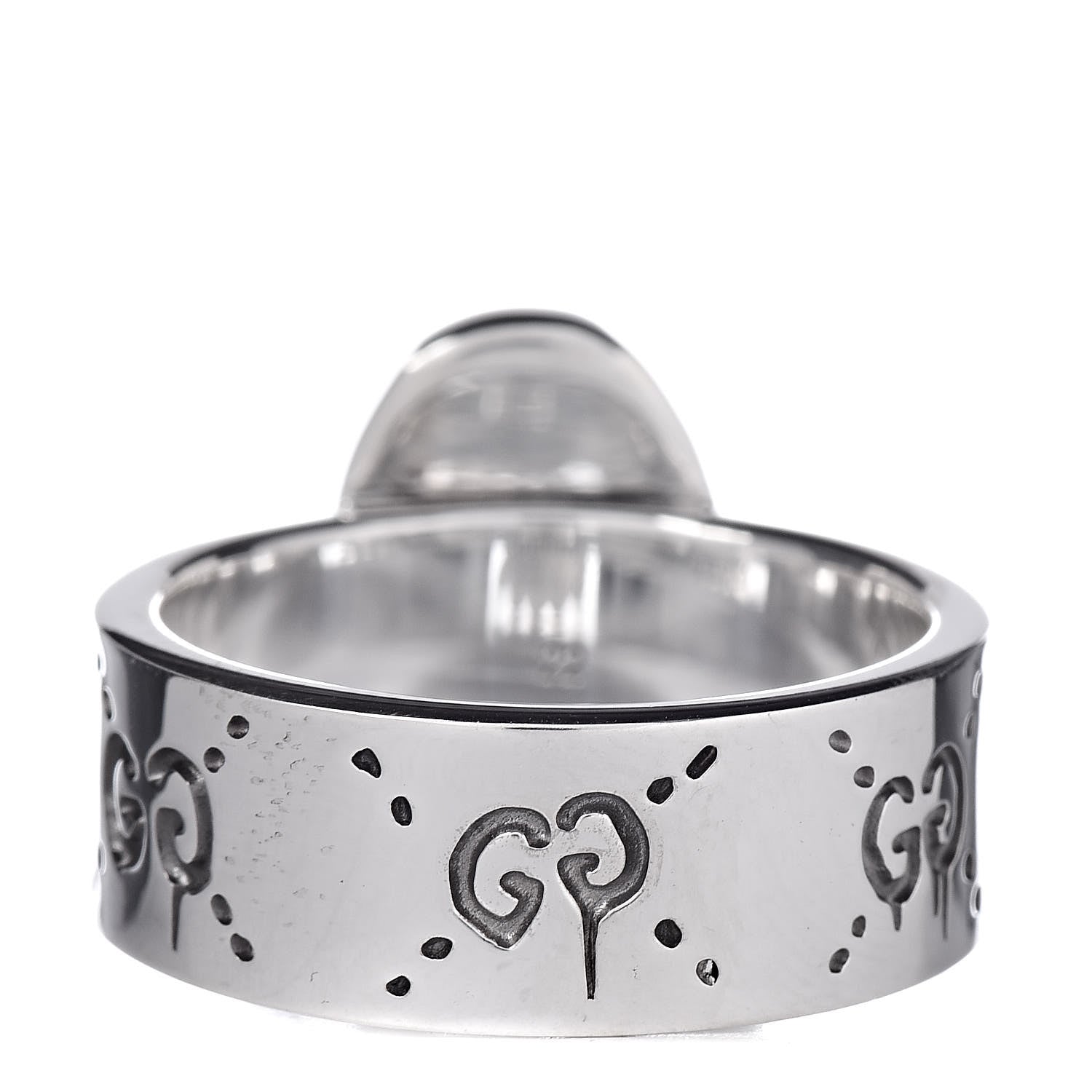 Gucci Sterling Silver GucciGhost Ring 62 10 4 of 8