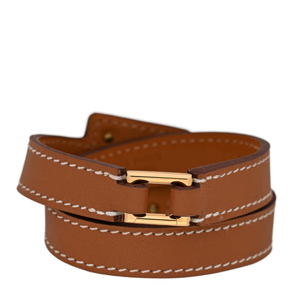 Hermes Swift O'Kelly Double Tour Bracelet Gold 3 of 7