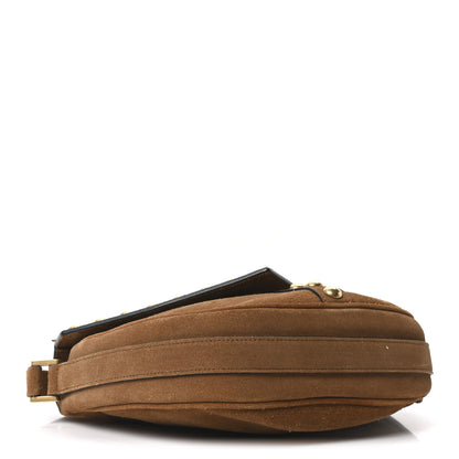 Saint Laurent Suede Y Studs Satchel Brown 4 of 10