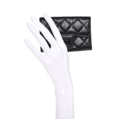 Chanel Aged Calfskin Quilted Reissue Flap Card Holder So Black 2 of 9