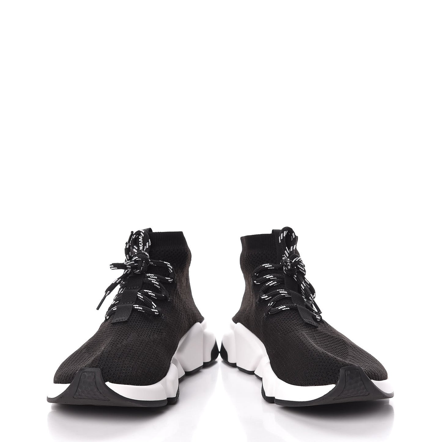 Knit Womens Speed Lace Up Sneakers 42 Black