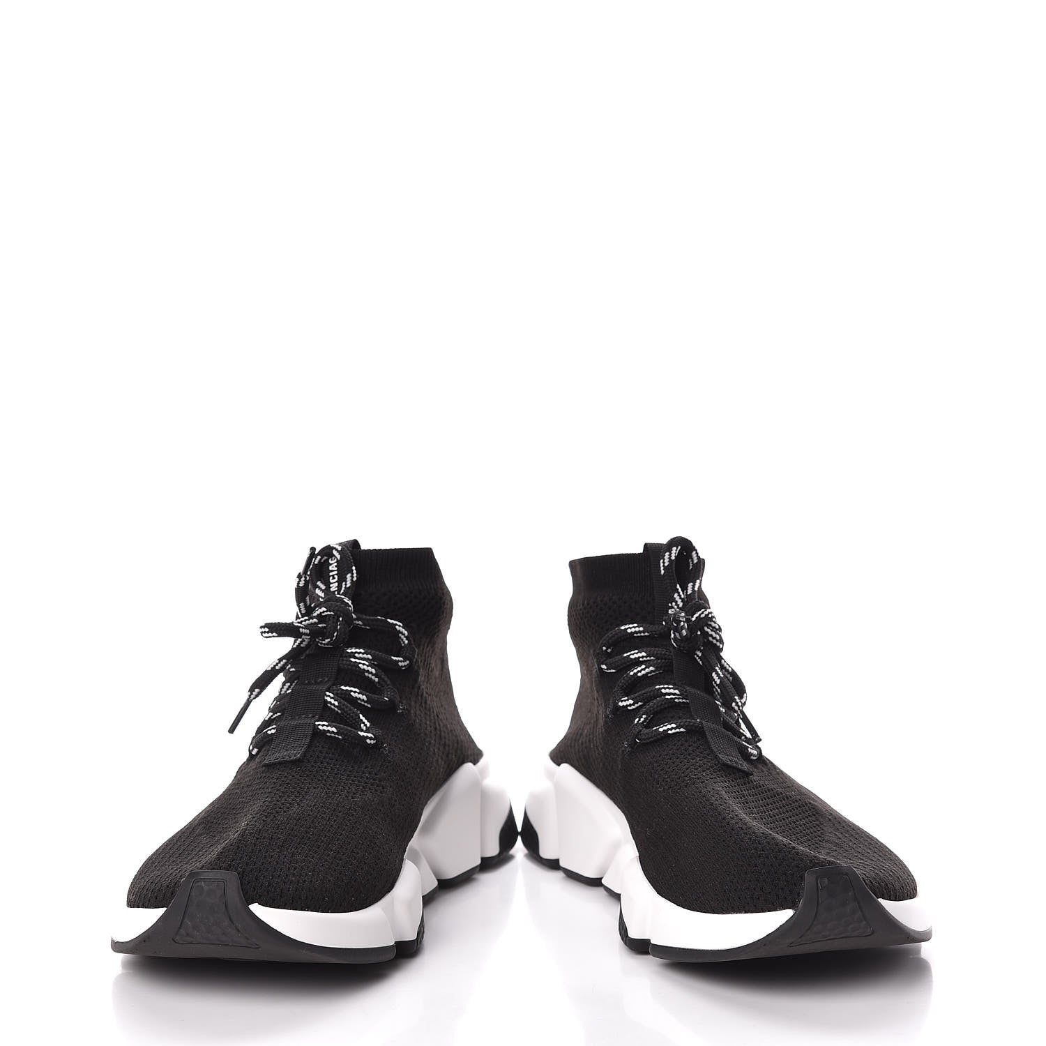 Balenciaga Knit Womens Speed Lace Up Sneakers 42 Black 5 of 10