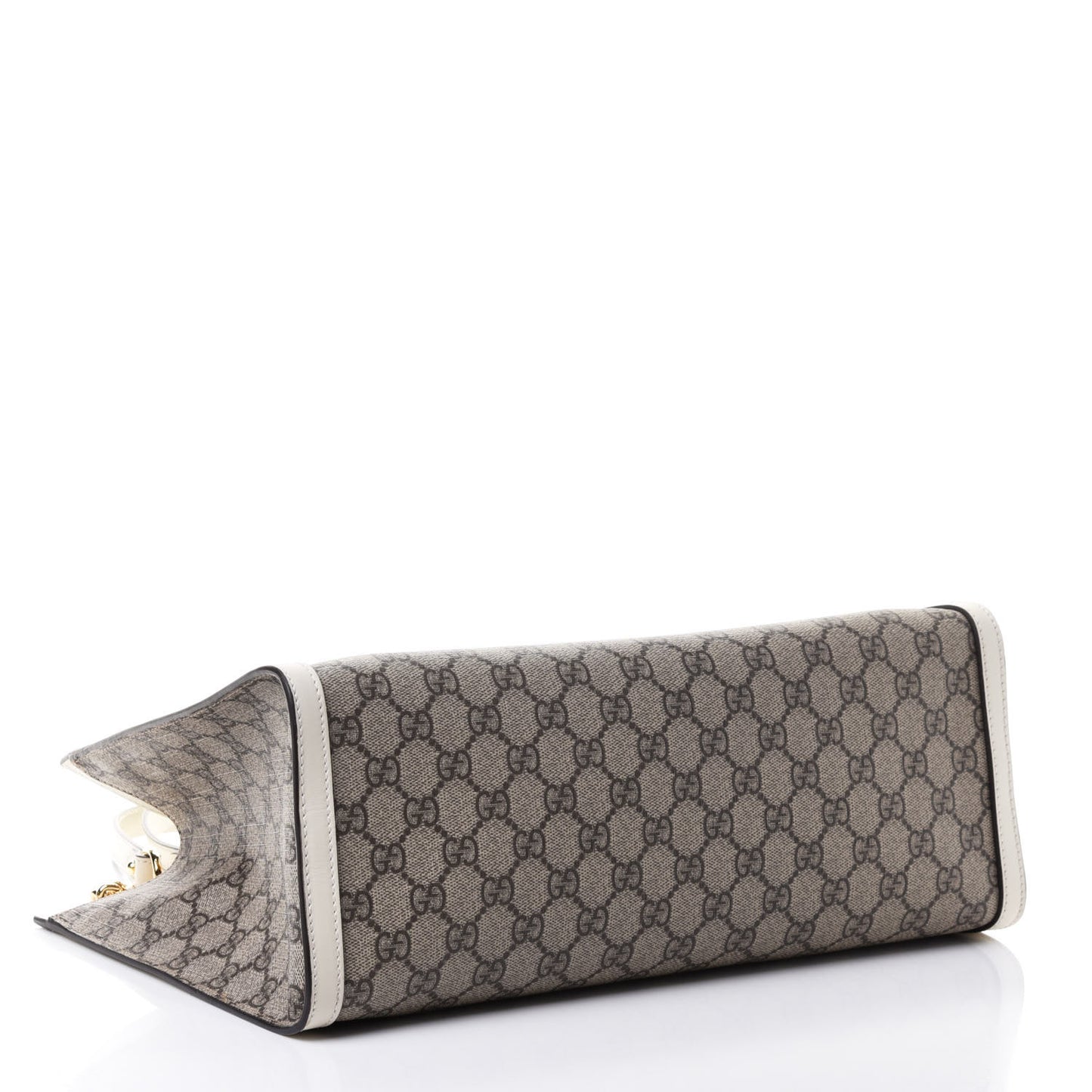 GG Supreme Monogram Medium Padlock Tote White