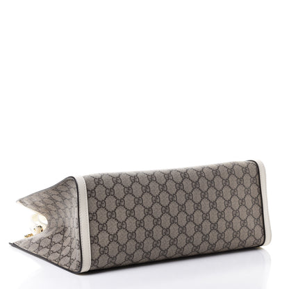 Gucci GG Supreme Monogram Medium Padlock Tote White 3 of 4
