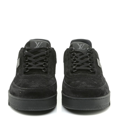 Louis Vuitton Suede Mens LV Trainer Sneakers 9 Black 2 of 15
