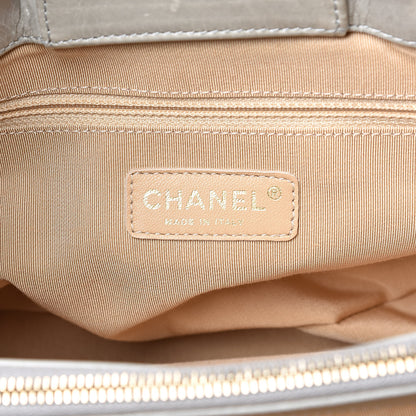 Chanel Calfskin Quilted Tote Light Grey 6 of 14
