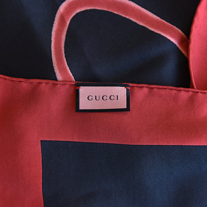 Gucci Silk Is Life Square Scarf Black Red 3 of 4