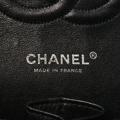 Chanel Tweed Quilted Medium Double Flap Black Ecru White 6 of 10