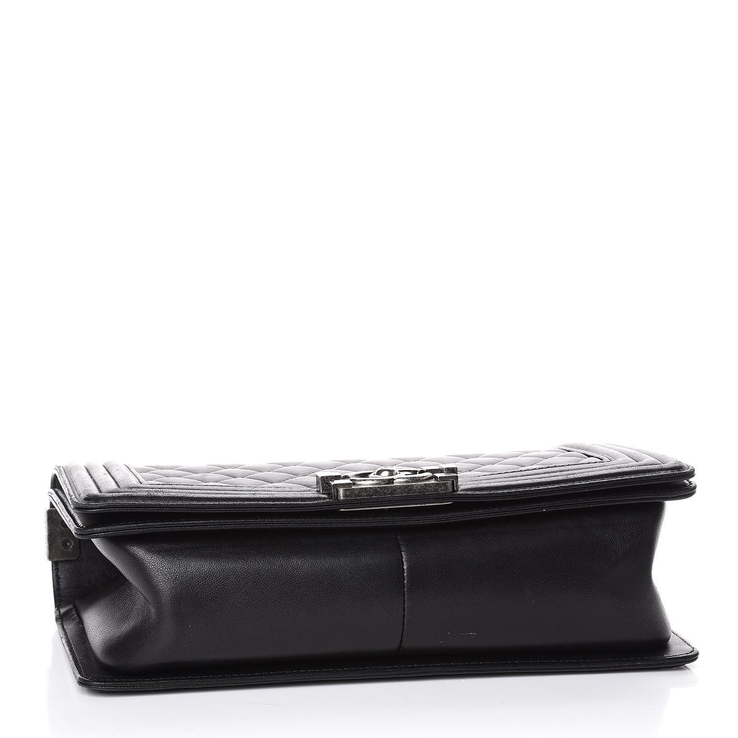 Lambskin Quilted Medium Boy Flap Black