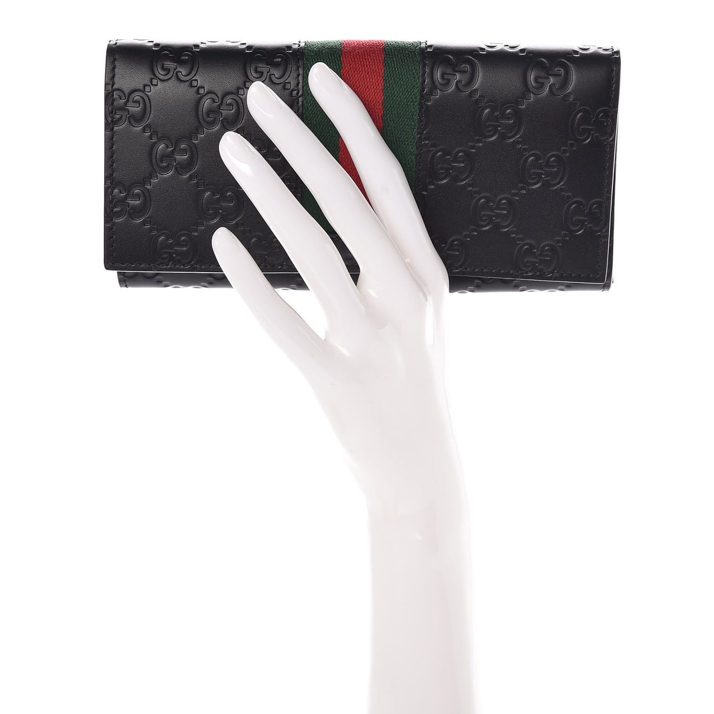 Guccissima Signature Web New Web Continental Wallet Black