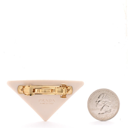 Prada Plexiglass Crystal Hair Clip Ivory 2 of 3