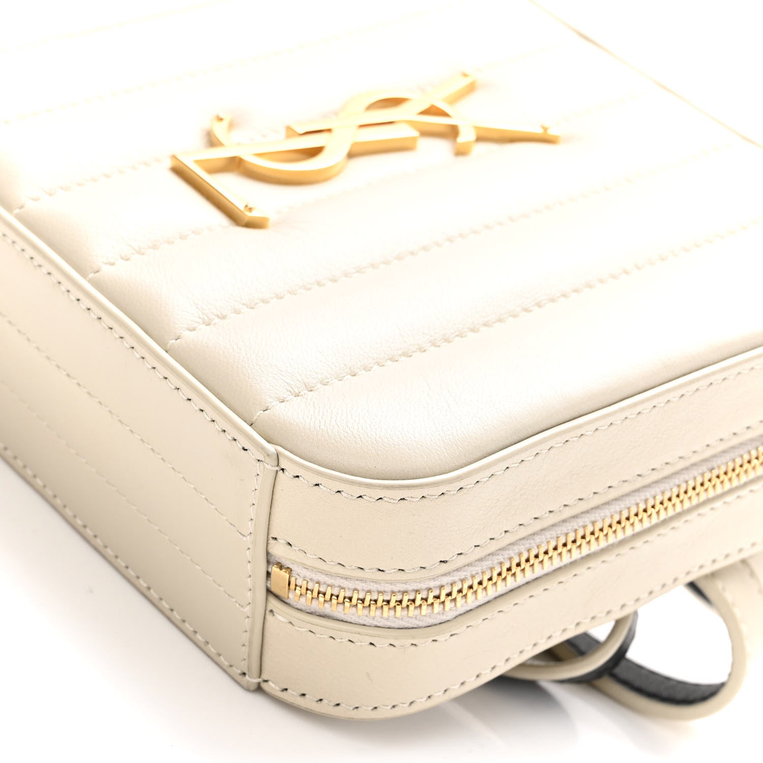 Saint Laurent Lambskin Matelasse Vicky Monogram Belt Bag Crema Soft 9 of 9