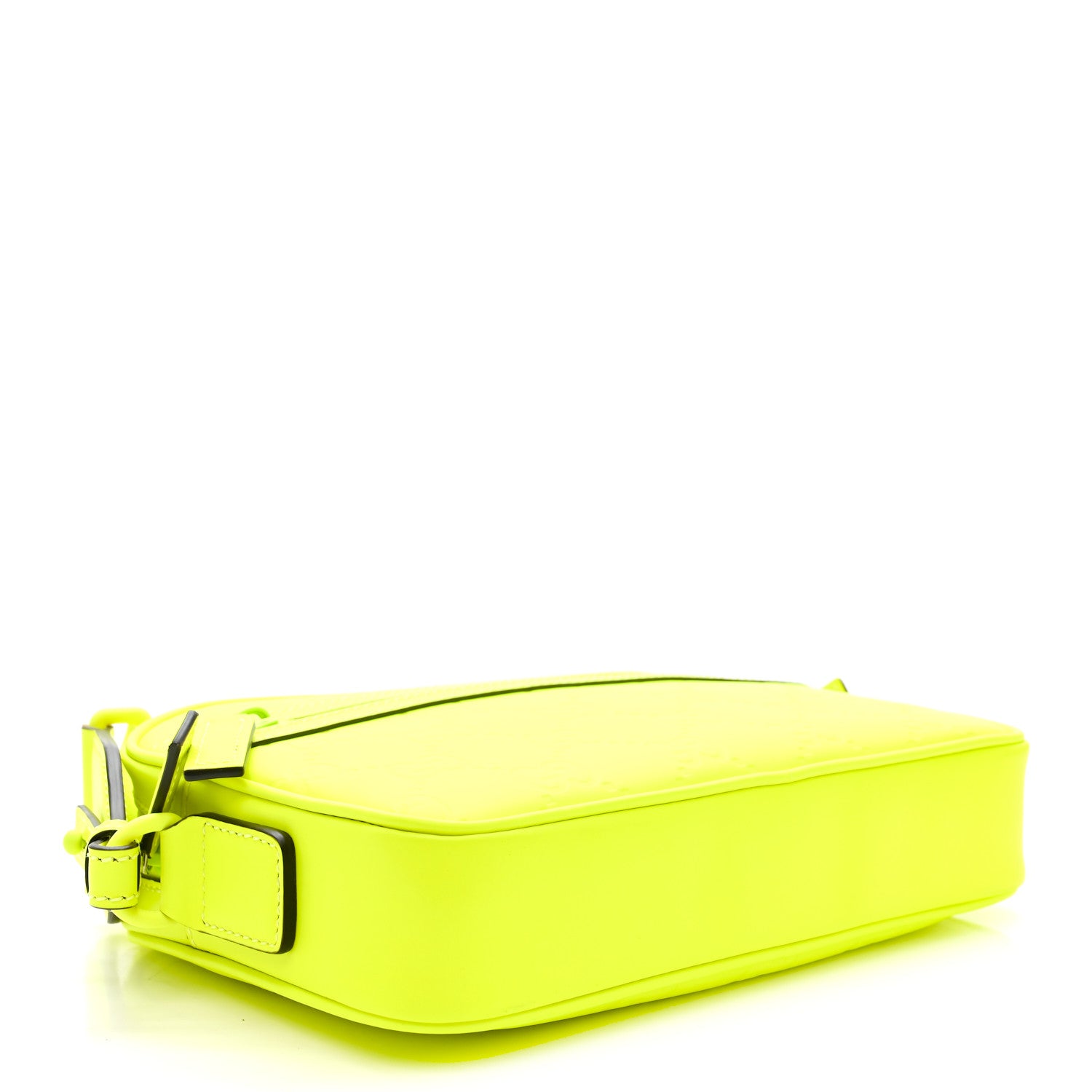 Gucci Rubber Effect Monogram GG Crossbody Bag Fluorescent Yellow 4 of 10