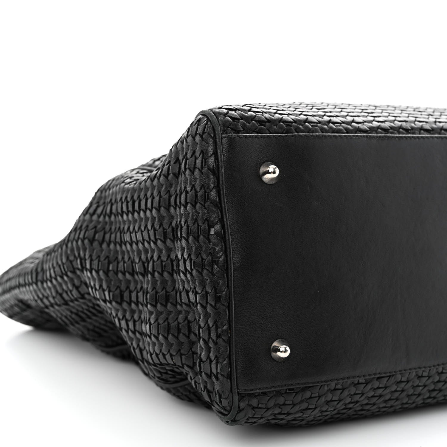 Christian Dior Lambskin Woven Large Lady Dior Shopping Tote Black 9 of 18
