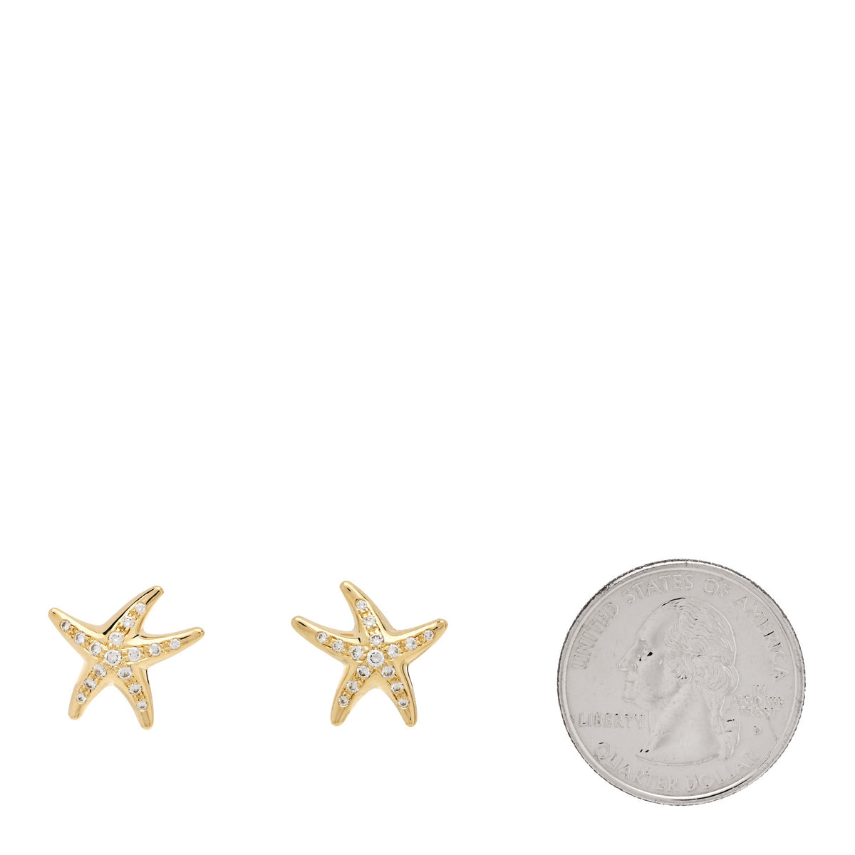 Tiffany 18K Yellow Gold Diamond Elsa Peretti Starfish Earrings 2 of 4