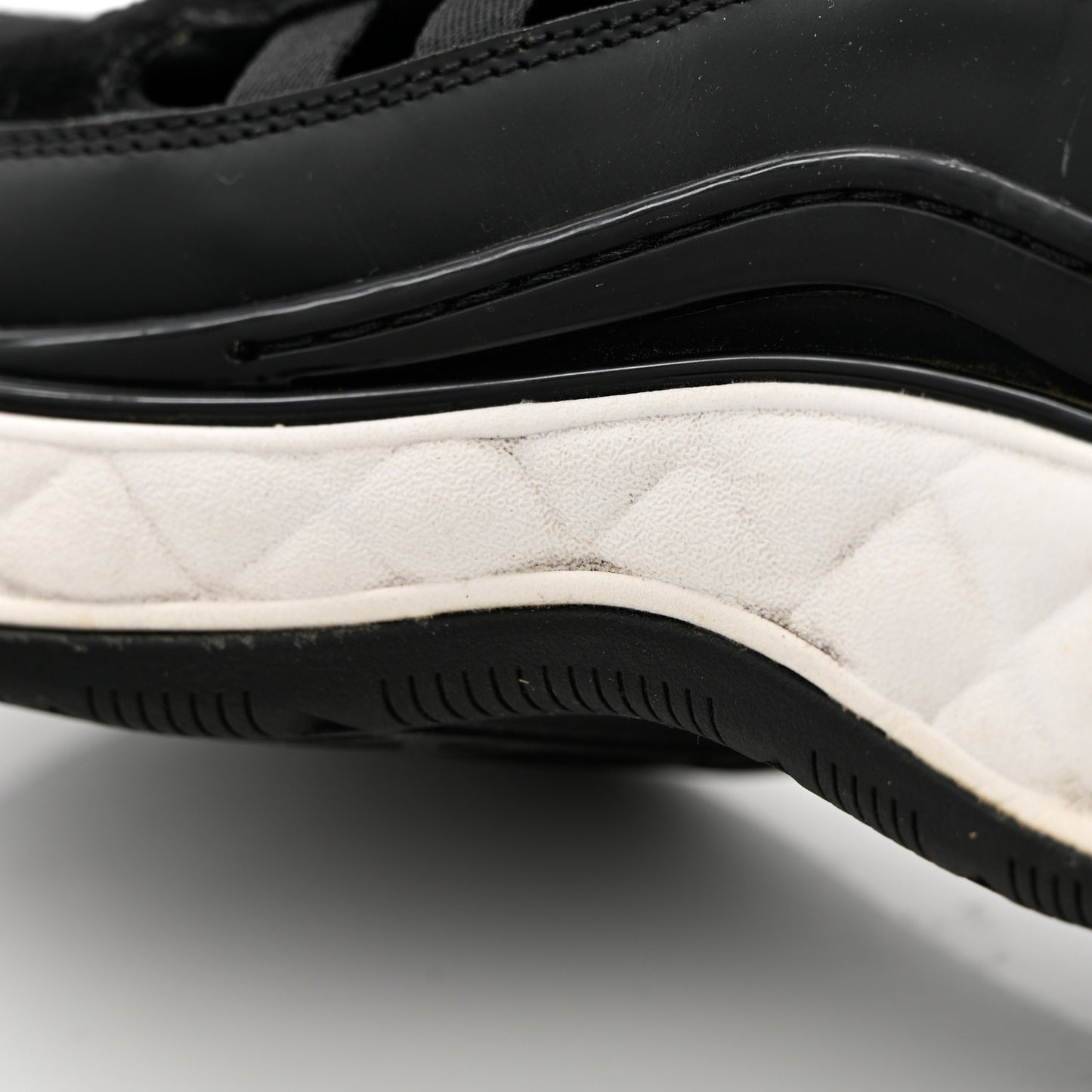 Fabric Calfskin Suede CC Sneakers 37.5 Black