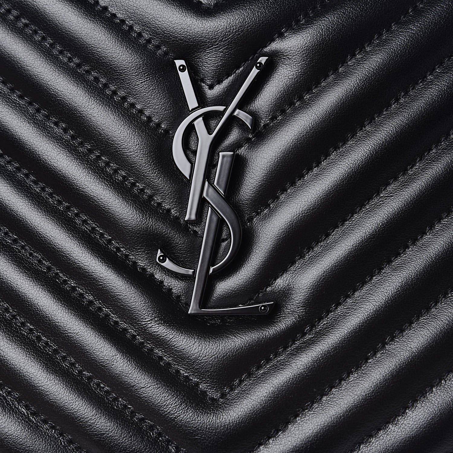 Saint Laurent Calfskin Matelasse Monogram Lou Camera Bag Black 9 of 10