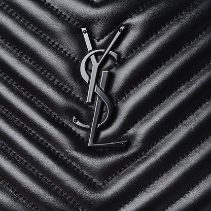 Saint Laurent Calfskin Matelasse Monogram Lou Camera Bag Black 9 of 10