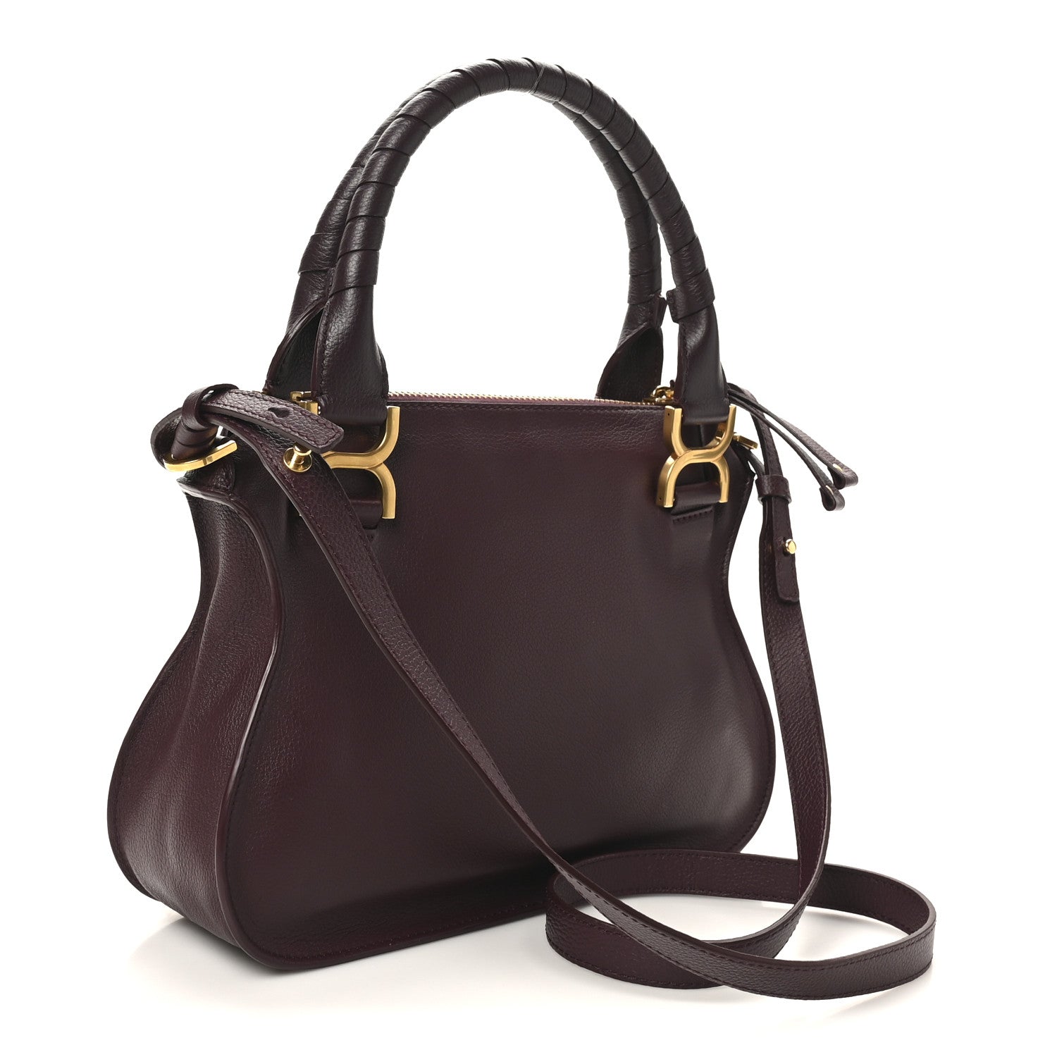 Chloe Calfskin Small Marcie Satchel Dimness Purple 3 of 9