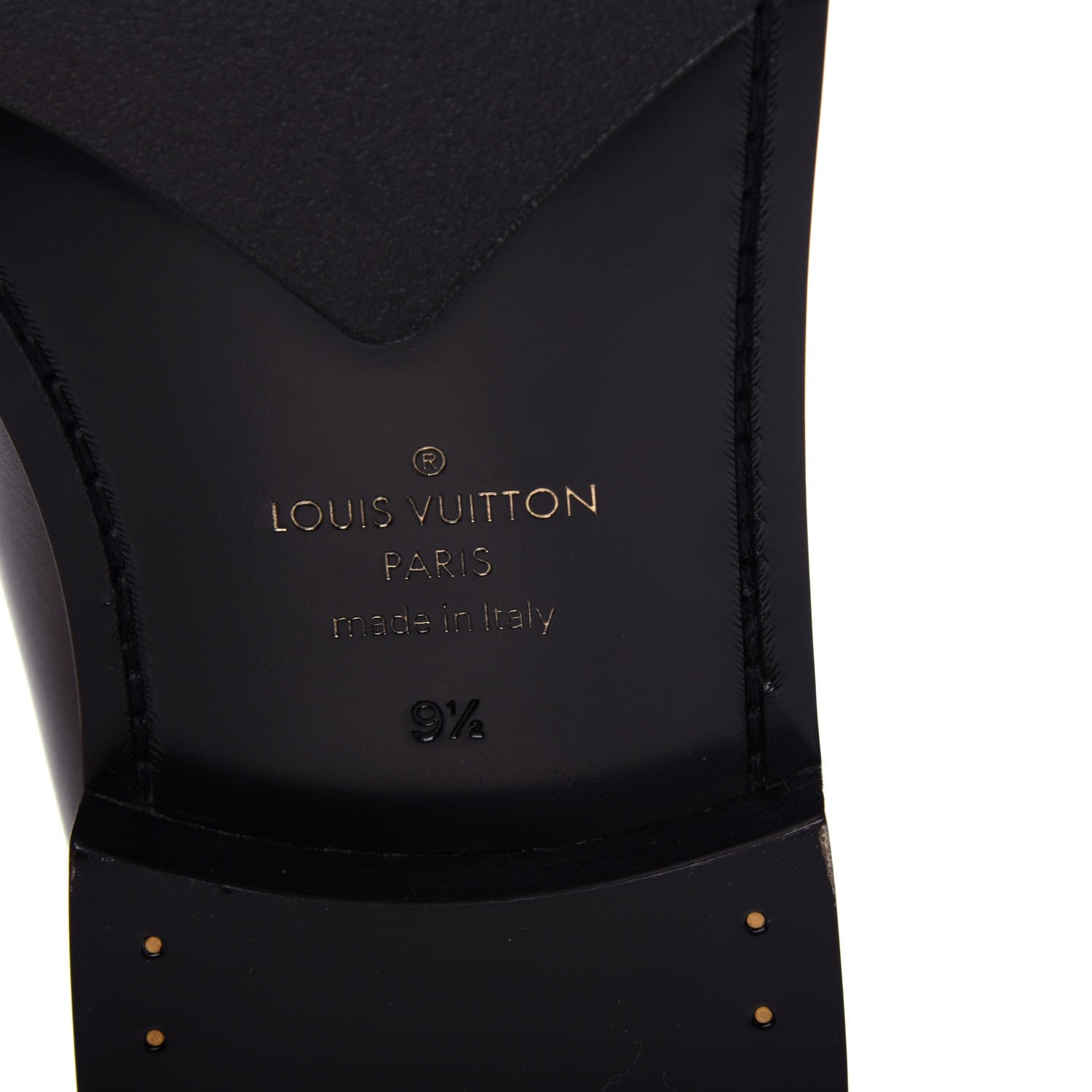Louis Vuitton Calfskin Mens Loafers 9.5 Black 9 of 11