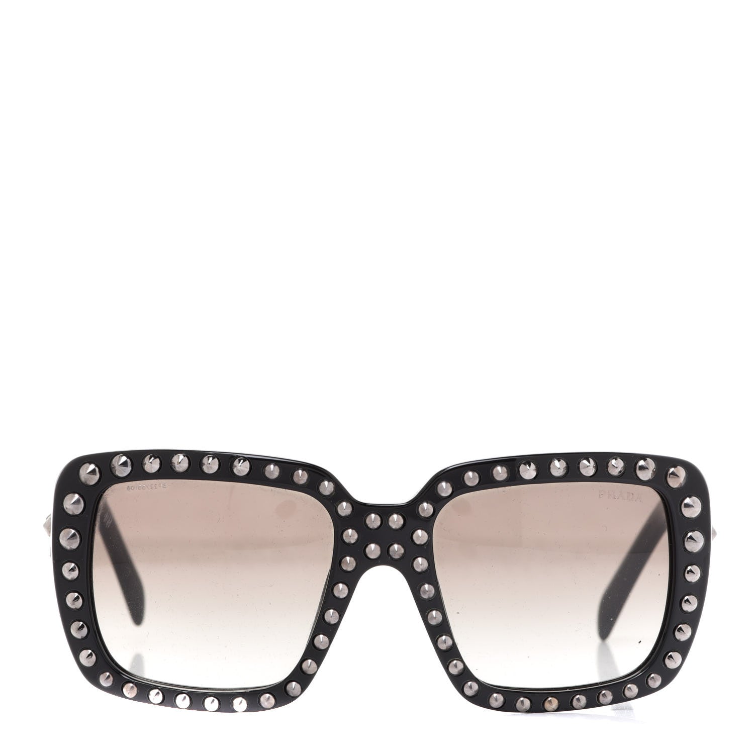 Prada Square Studded Ornate Sunglasses SPR 30Q Black 4 of 9