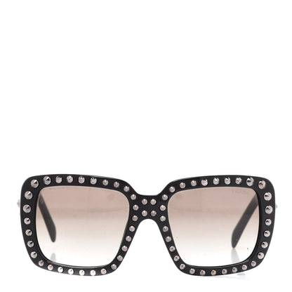 Prada Square Studded Ornate Sunglasses SPR 30Q Black 4 of 9