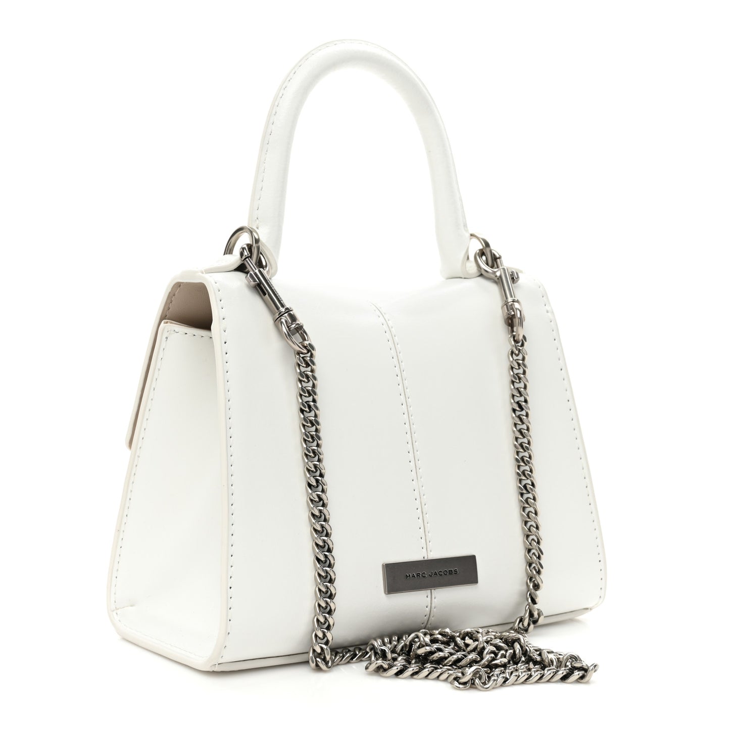 Calfskin Mini Saint Marc Top Handle White