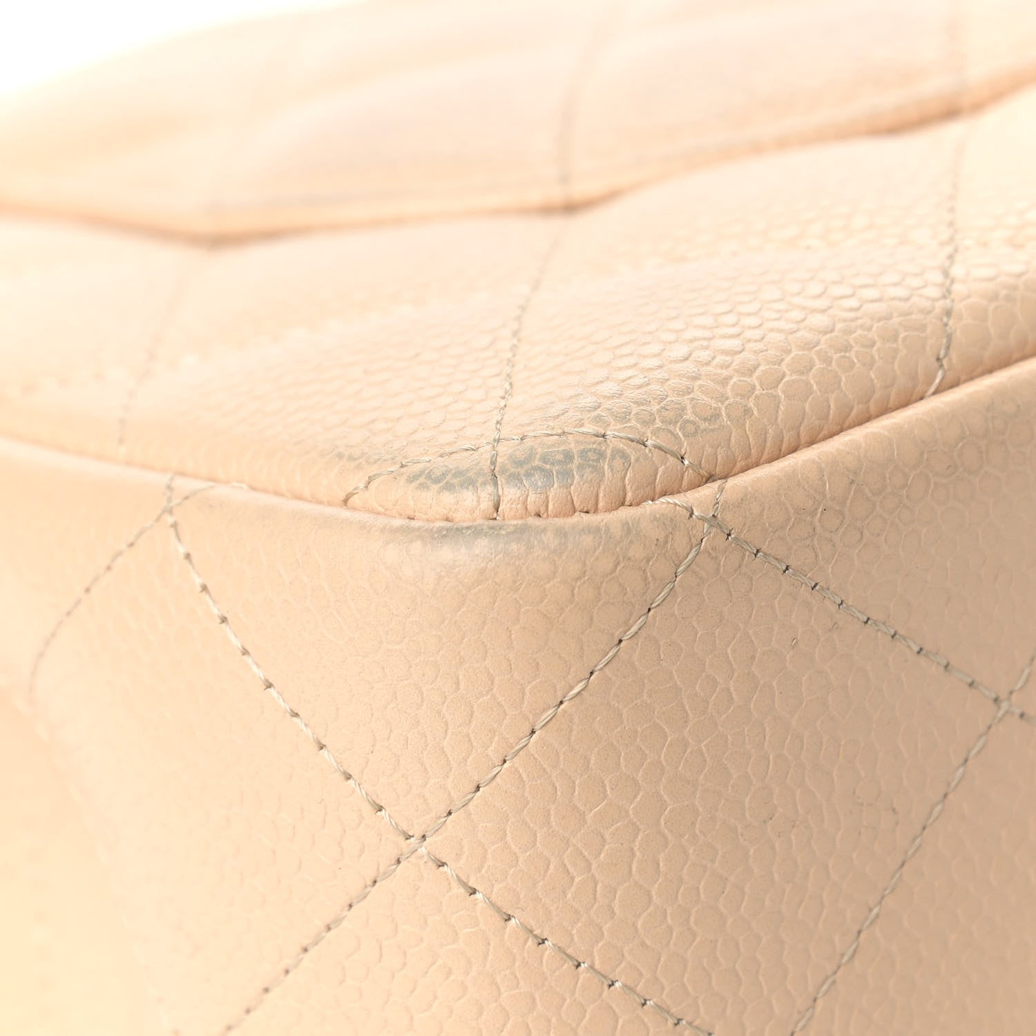 Chanel Caviar Quilted Jumbo Double Flap Beige Clair 10 of 19