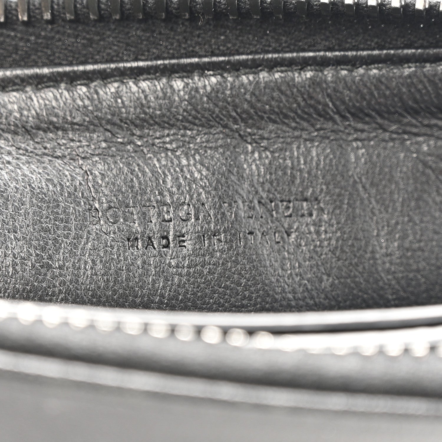 Bottega Veneta Nappa Intrecciato Wristlet Zip Wallet Black 7 of 11