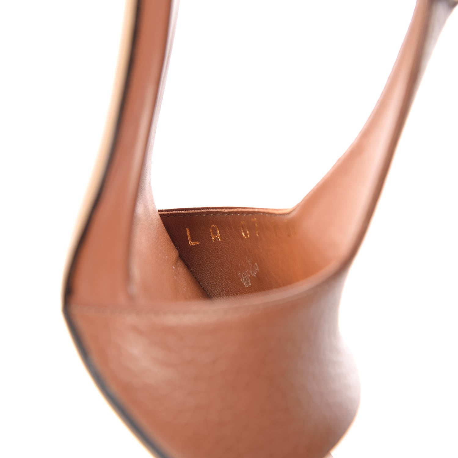 Valentino Garavani Grained Calfskin Rockstud Ankle Strap 5/105mm Sandals 36 Tobacco 11 of 15